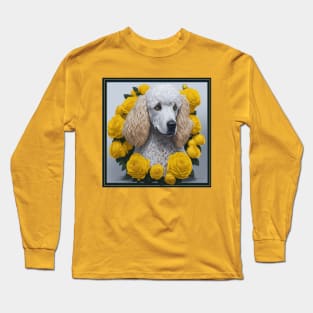 Standard poodle yellow roses Long Sleeve T-Shirt